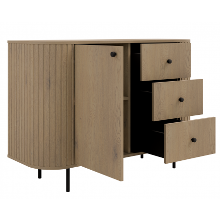 Komoda zaokrąglone boki frez 813 OLIVO dąb cremona